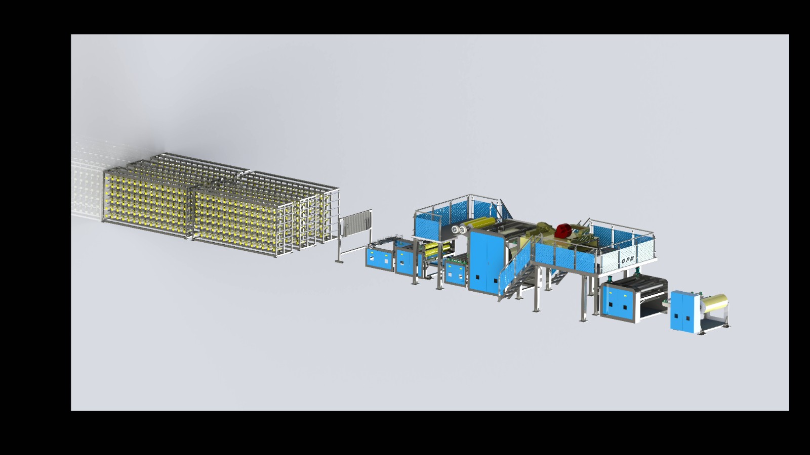 連續超高分子量聚乙烯纖維增強UD無緯布生產線(用于防彈裝備)